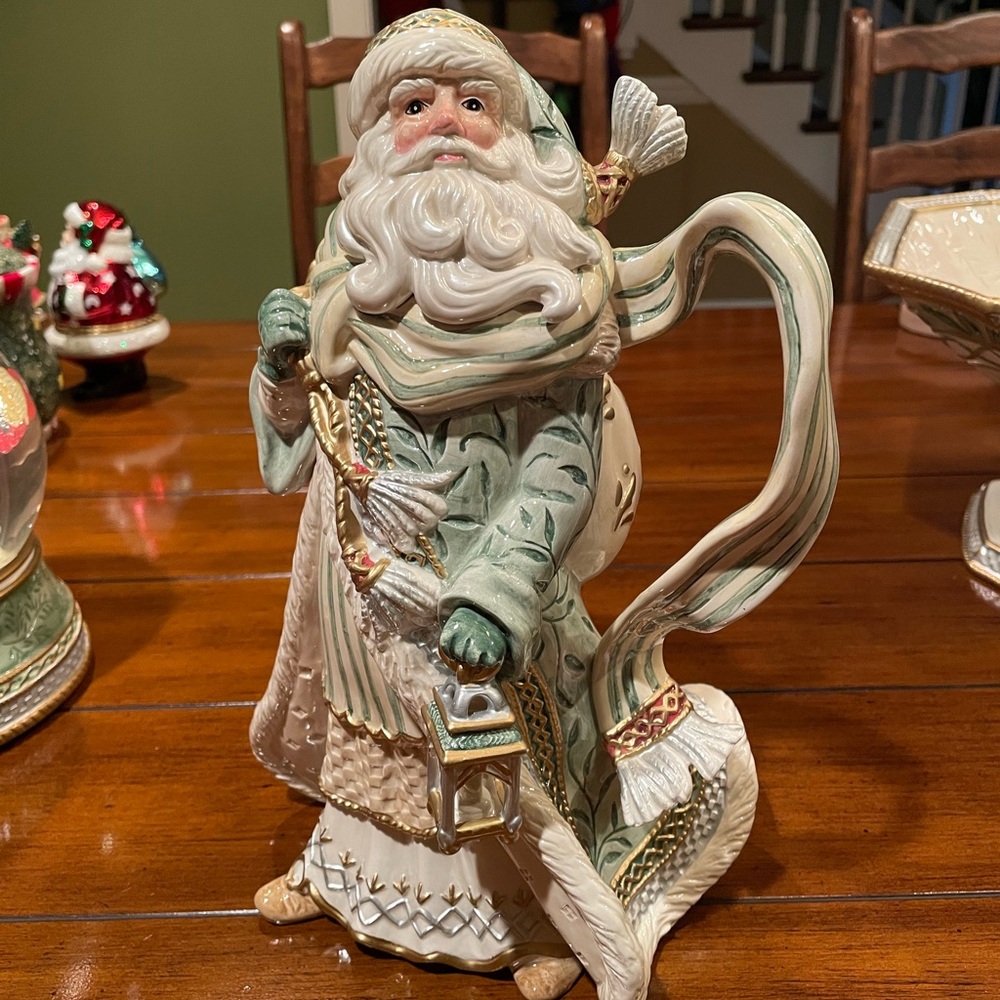 Fitz and Floyd Georgian collection Santa pitcher